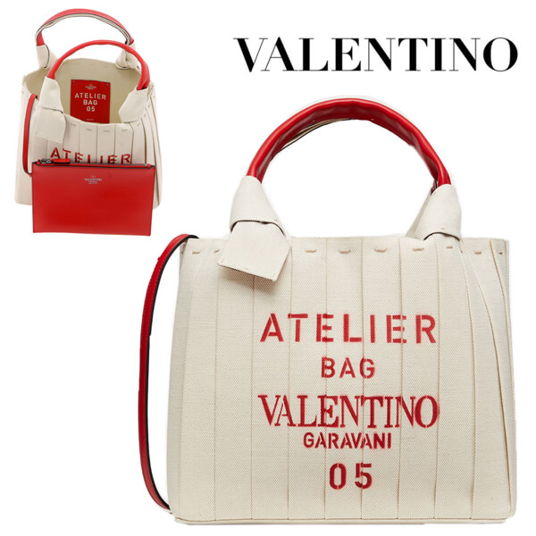 【VALENTINO ヴァレンティノ】アトリエ キャンバス トートバッグ VW2B0I76ULC0NE